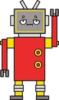 lindo robot de dibujos animados vector