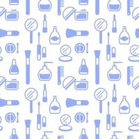 Seamless texture from cosmetics icons, pattern, abstract background, wallpaper vector