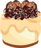 sweet birthday cake vector