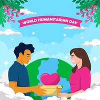 World Humanitarian Day Concept vector