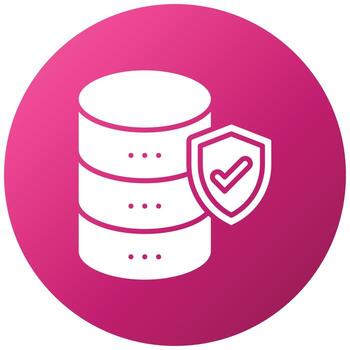 estilo de icono de seguridad de base de datos vector