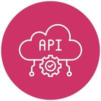 estilo de icono de API vector