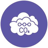 estilo de icono de dióxido de carbono vector