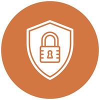 Lock Shield Icon Style vector