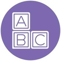 ABC Blocks Icon Style vector