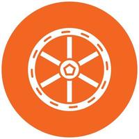 Wooden Wheel Icon Style vector