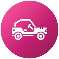 estilo de icono de coche buggy vector