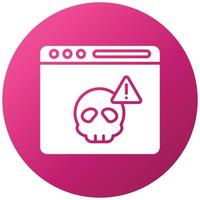 Website Hacked Icon Style vector