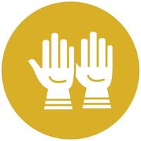 Working Gloves Icon Style vector