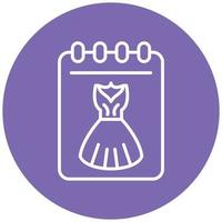 Dress Sketch Icon Style vector