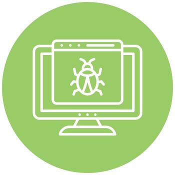 Computer Bug Icon Style vector