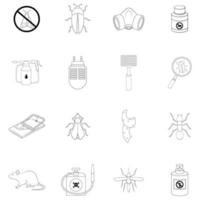 Exterminator icon set outline vector