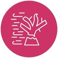 Tree Broken Icon Style vector