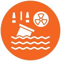 Water Pollution Icon Style vector