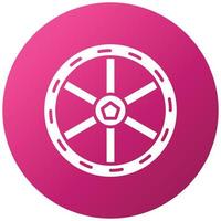 Wooden Wheel Icon Style vector