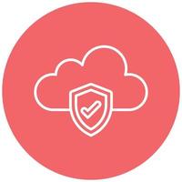 Cloud Security Icon Style vector