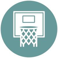 estilo de icono de aro de baloncesto vector