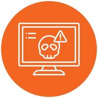 Computer Hacked Icon Style vector