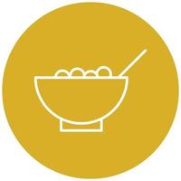 Cereal Bowl Icon Style vector