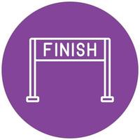 Finish Line Circle Style vector