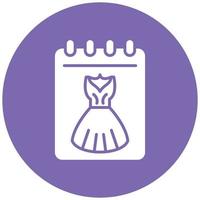 Dress Sketch Icon Style vector