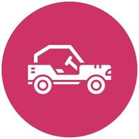 estilo de icono de coche buggy vector