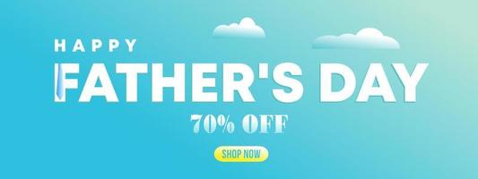 Happy father's day banner template, tie, brochure, marketing, post, sale. vector