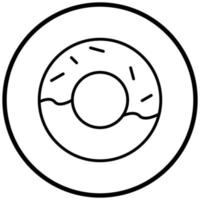 estilo de icono de donut vector