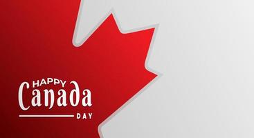 Banner, background, canada independence day. Illustration of maple leaf symbol with copy space area. Typography vector