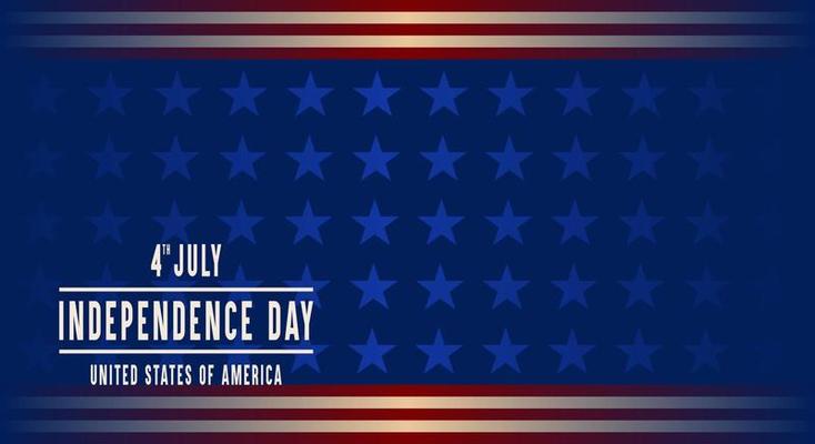 Banner, background, Fourth of July Independence Day. Abstract design with text and copy space area. Star, sparkling