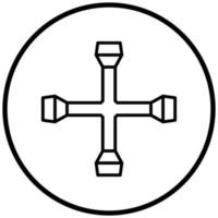 Cross Wrench Icon Style vector