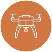 estilo de icono de dron vector