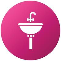 Hair Wash Sink Icon Style vector