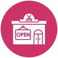 Open Shop Icon Style vector