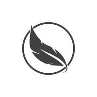 Feather logo vector template