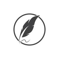 Feather logo vector template