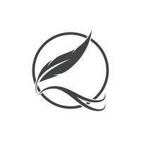 Feather logo vector template