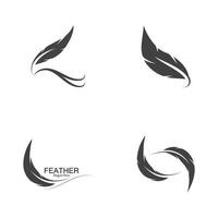 Feather logo vector template