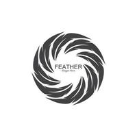 Feather logo vector template