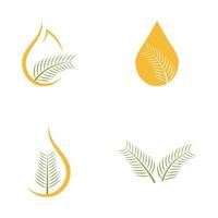 Palm oil logo vector flat design