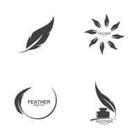 Feather logo vector template