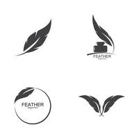 Feather logo vector template