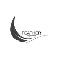 Feather logo vector template