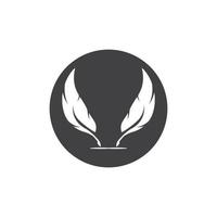 Feather logo vector template