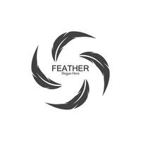 Feather logo vector template