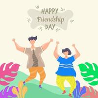 Happy friendship day flat illustration vector