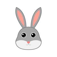 Cute Rabbit face isolated on white background vector