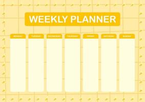 Daily and weekly planner with Banana vector
