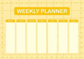 Daily and weekly planner with Banana vector