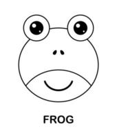 Coloring page with Frog for kids vector